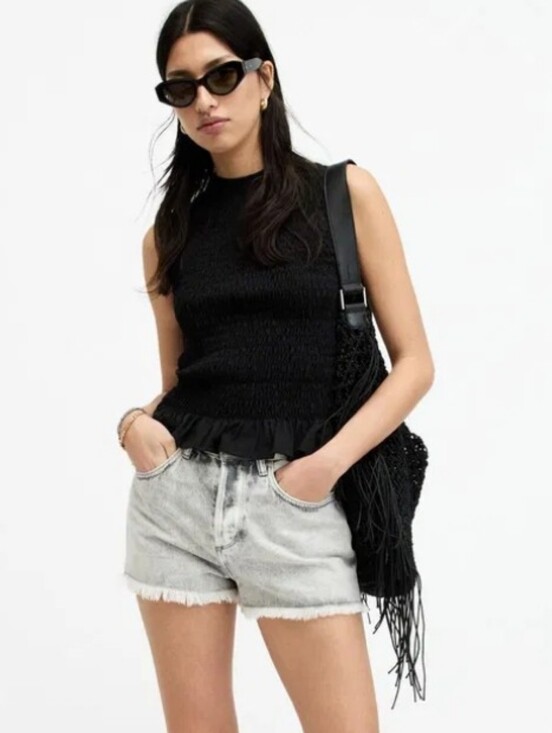 All Saints Tops - NWT AllSaints Ode Smocked Sleeveless Tank Top AllSaints Size S Women's